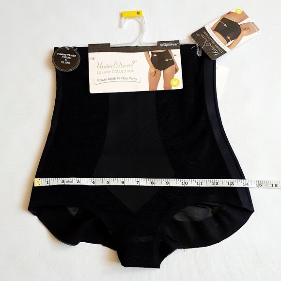 UNDER WHERE? Power Mesh High Rise Panty Shapewear in Black - Picture 8 of 9